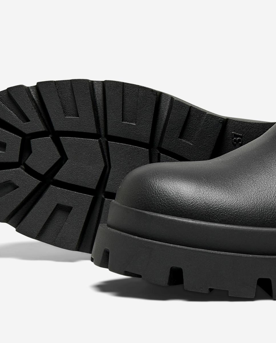 Bota de mujer de caña alta con puntera redonda - Only - Negro Negro-4