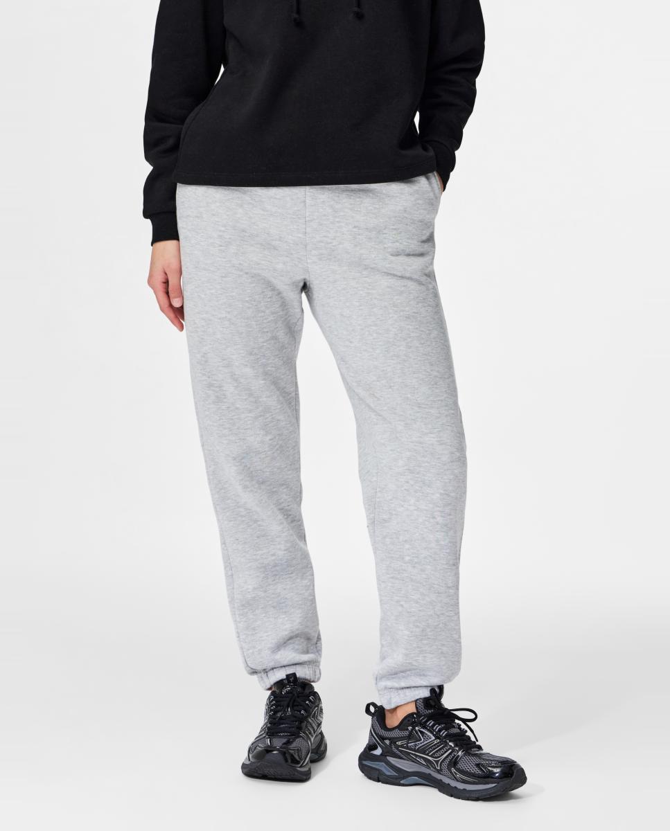 Pantalón de chándal tiro alto de mujer - Pieces - Gris claro Gris claro-2