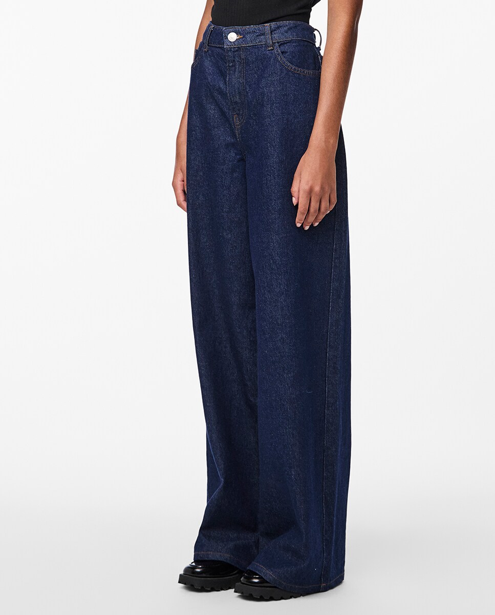 VERO MODA Vaqueros Anchos Para Mujer - Corte Holgado Y Cómodo Estilo Danés