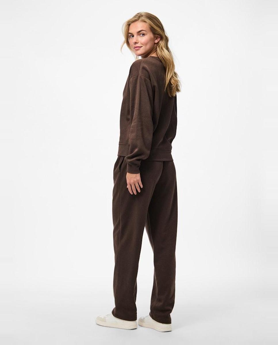 Pantalones de chándal de mujer. - Pieces - Marrón oscuro Marrón oscuro-2