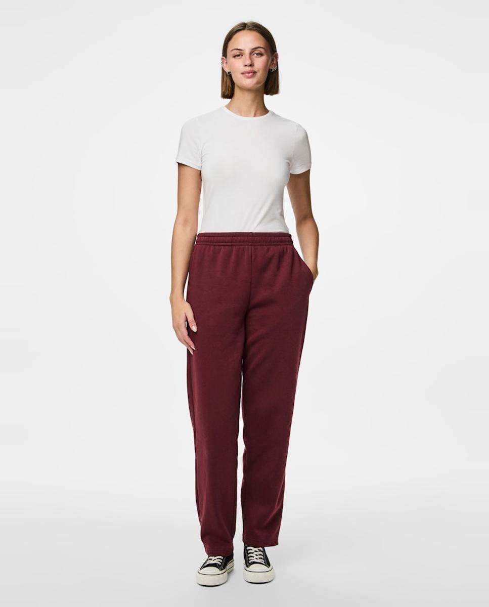 Pantalones de chándal de mujer. - Pieces - Rojo Granate Rojo Granate-1