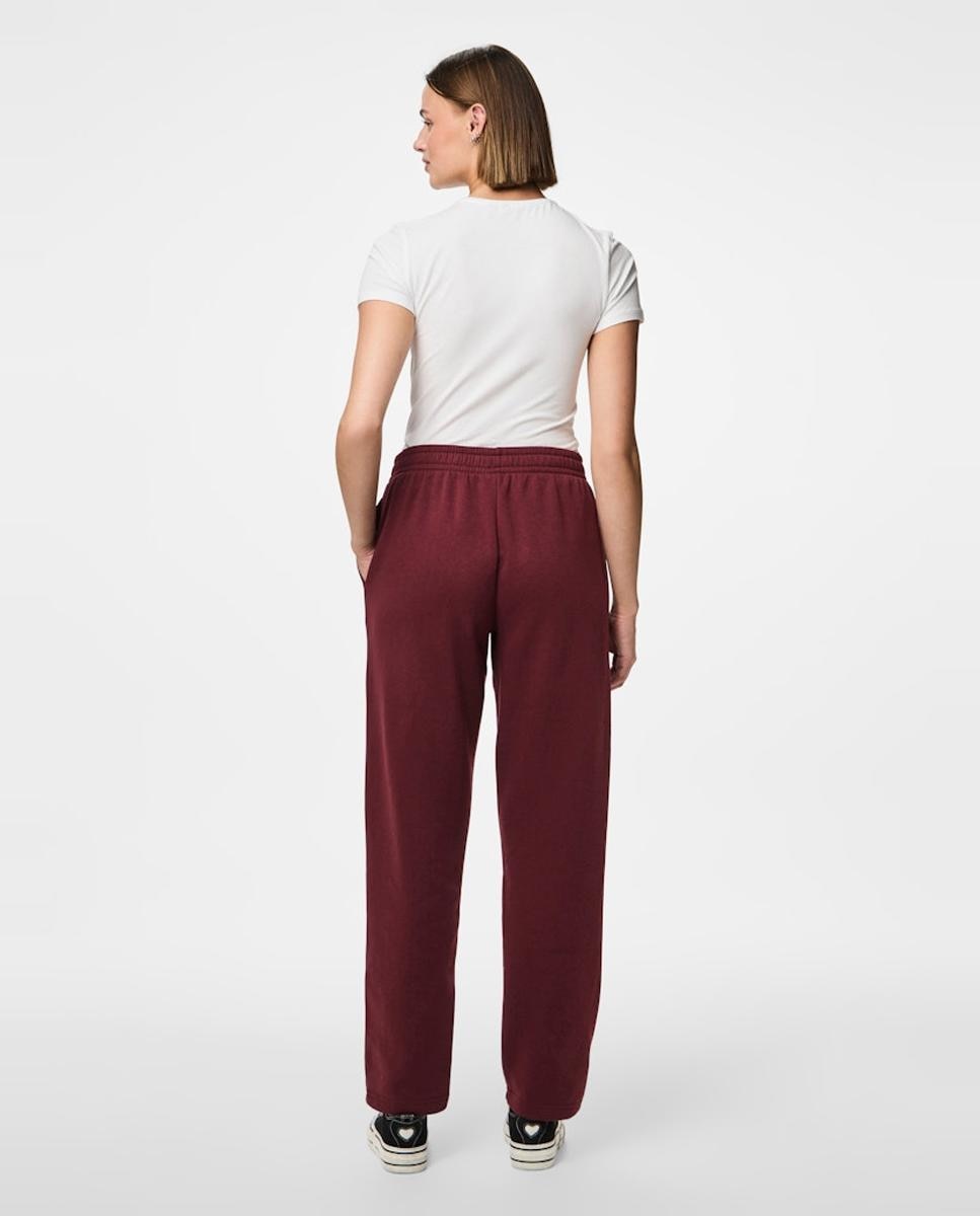Pantalones de chándal de mujer. - Pieces - Rojo Granate Rojo Granate-2