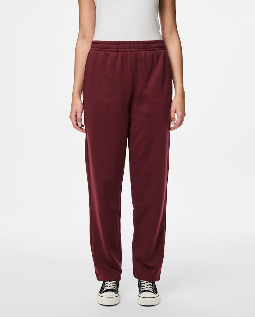 Pantalones de chándal de mujer. - Pieces - Rojo Granate Rojo Granate-3