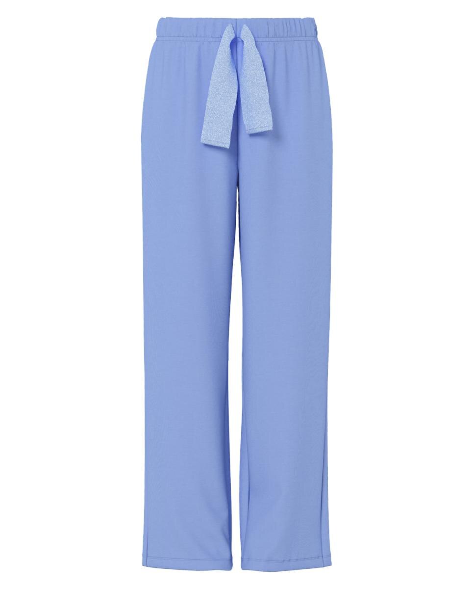 Pantalón de chándal de mujer con detalle en lúrex - Pieces - Azul claro Azul claro-5