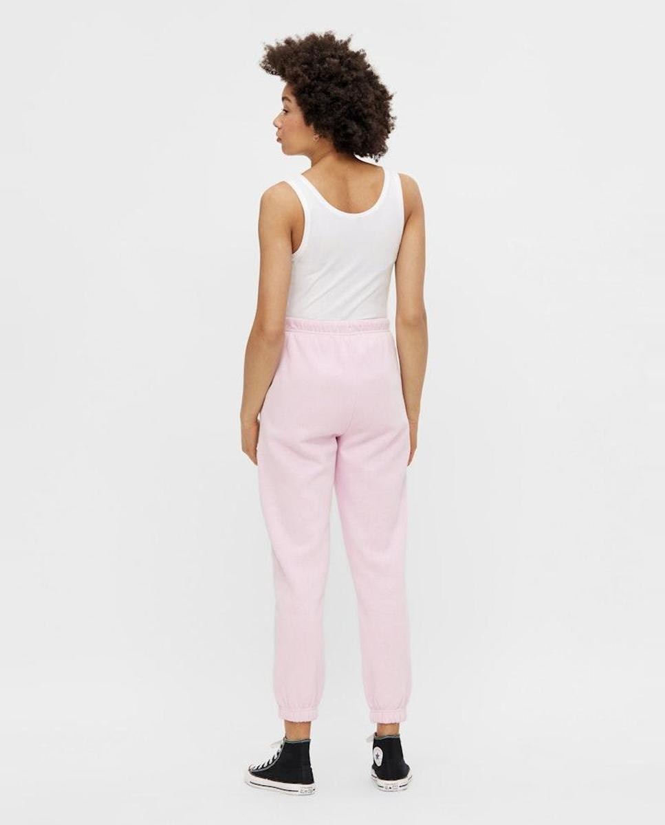 Calças de fato de treino com cintura subida Rosa-claro-3