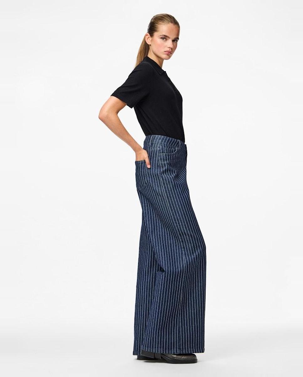 Jeans com Risca Diplomática Azul-marinho-2