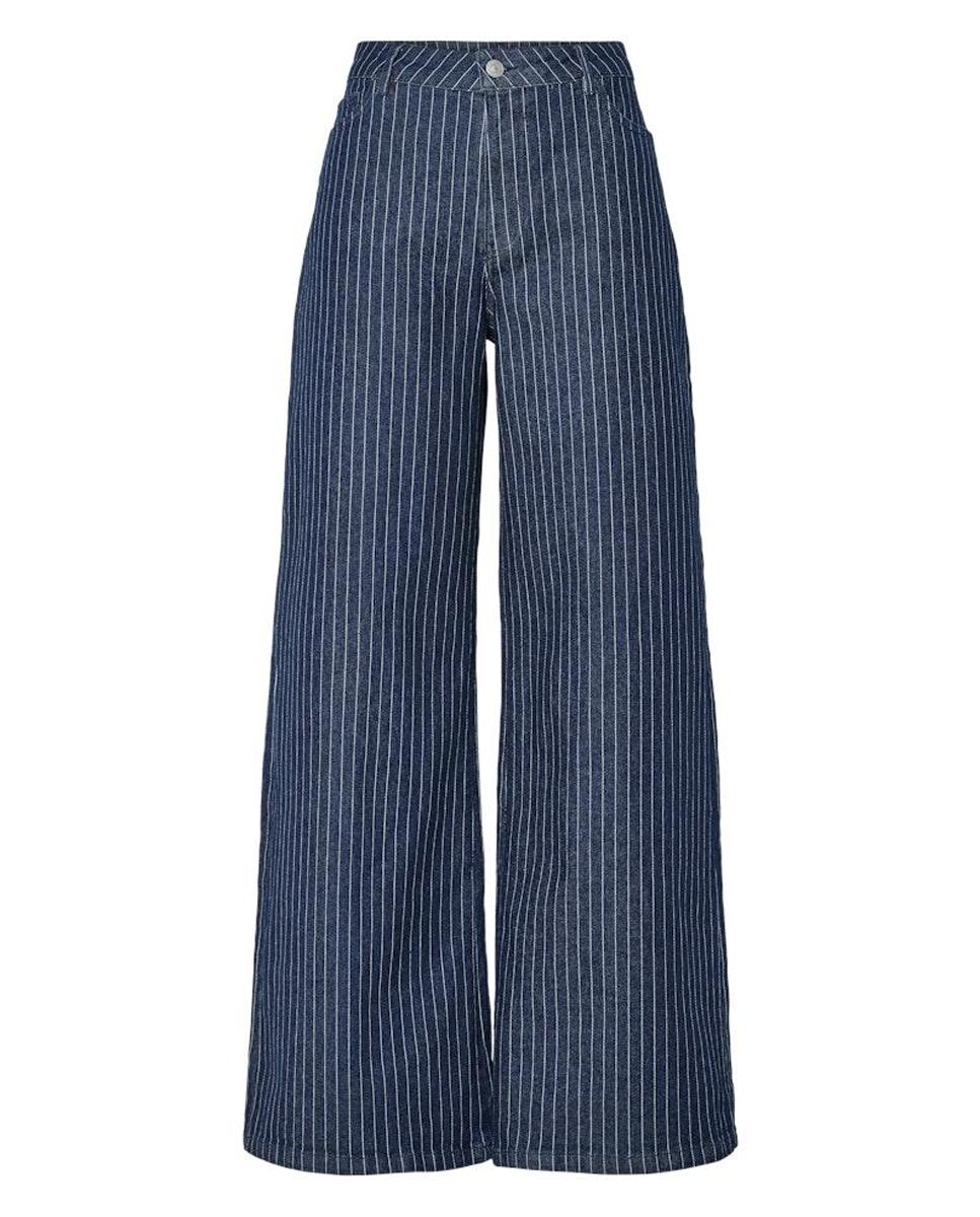 Jeans com Risca Diplomática Azul-marinho-5