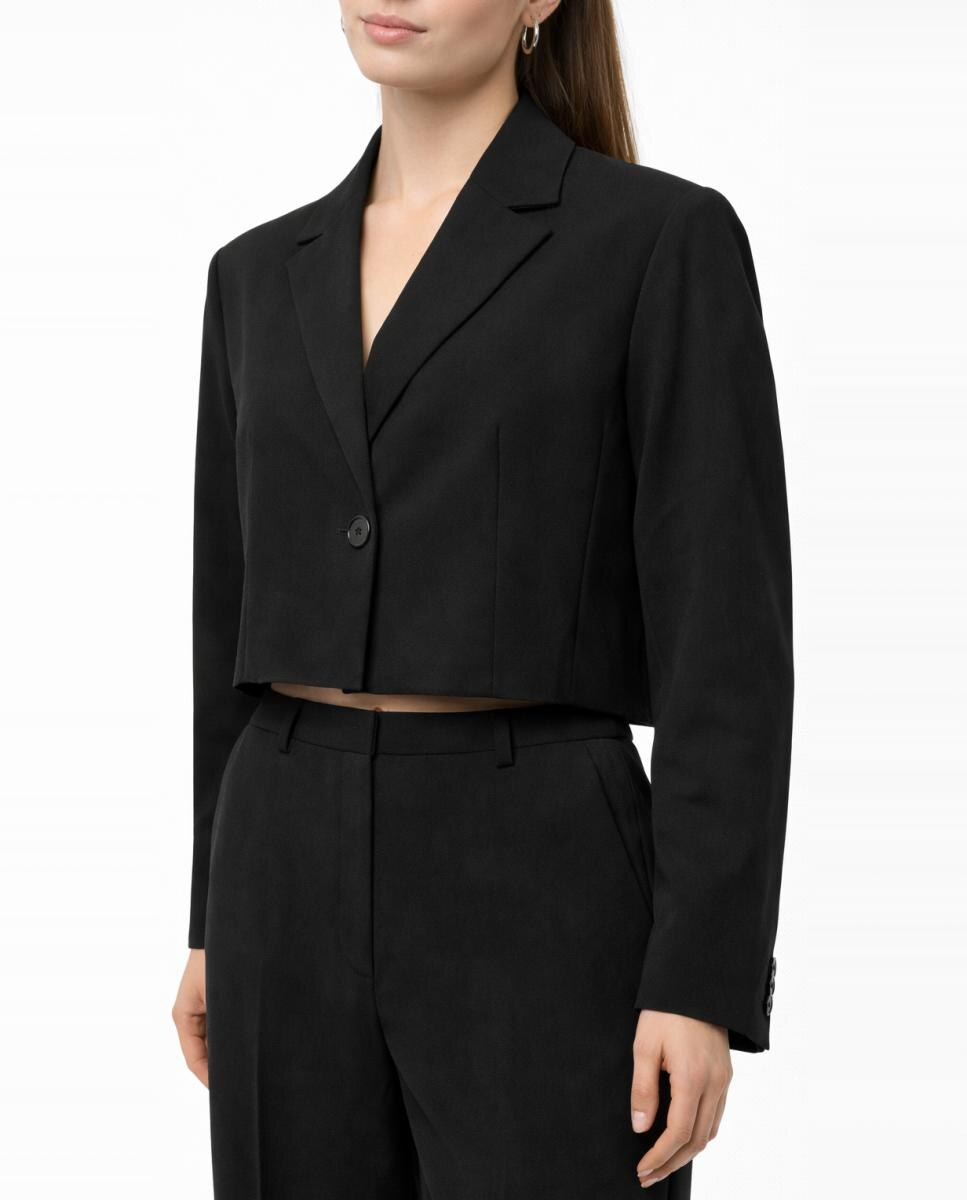 Pantalón de vestir de traje de mujer - Pieces - Beige Negro-4