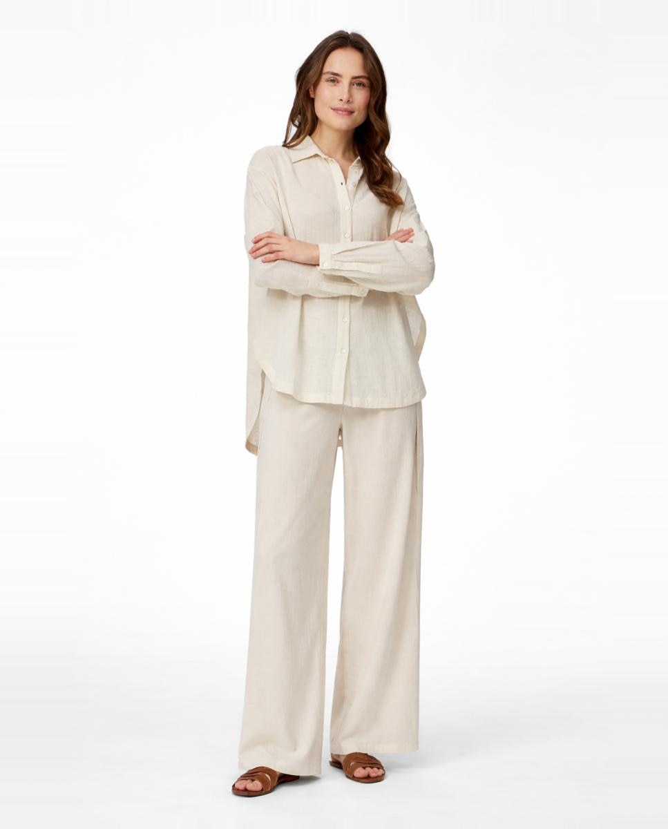Pieces - Pantalón de algodón de mujer.