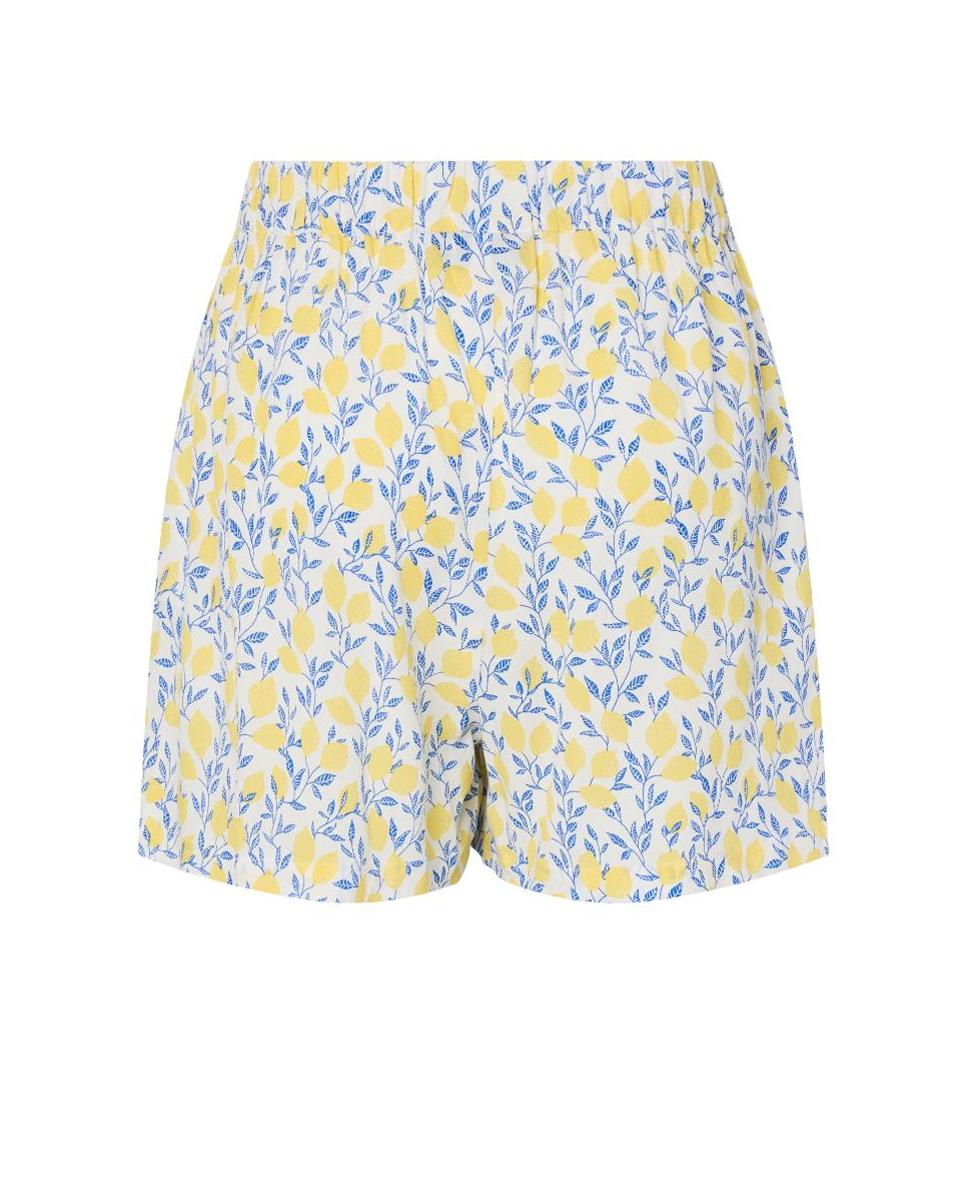 Calções com Estampado de Limões Amarelo-6