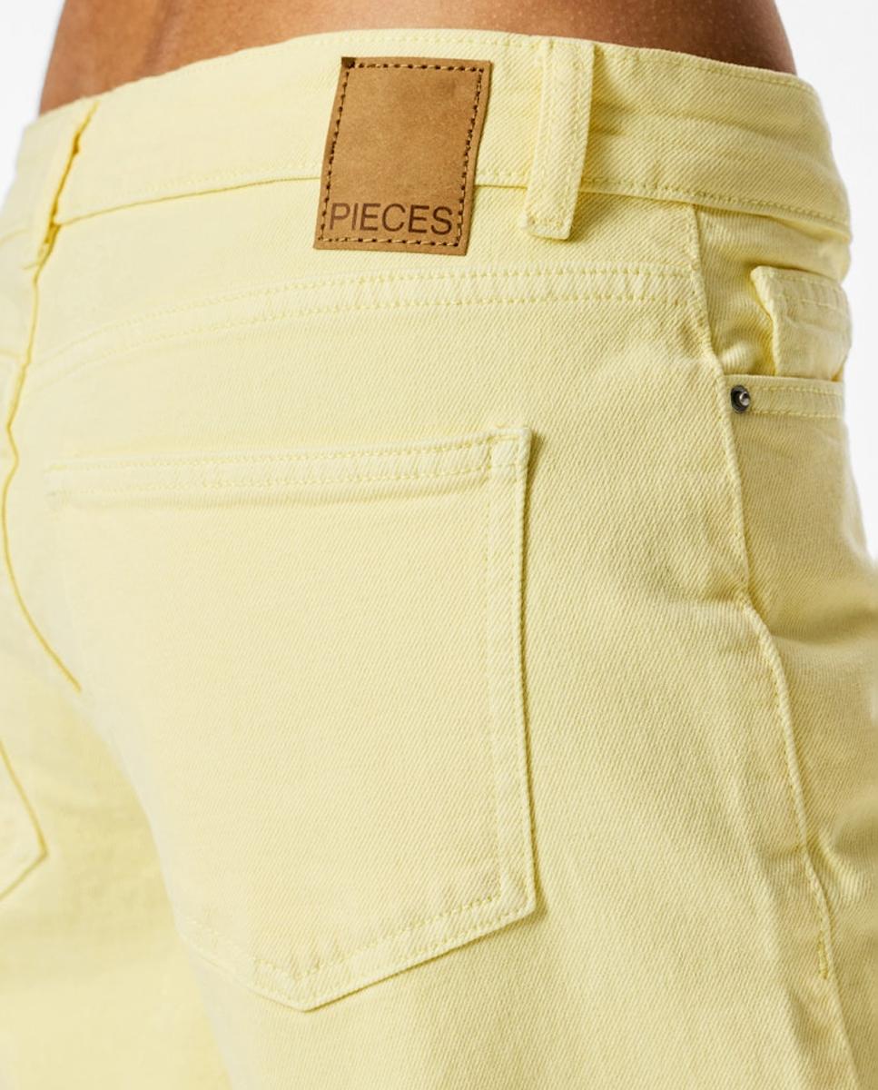 Jeans Wide Leg Amarelo-4