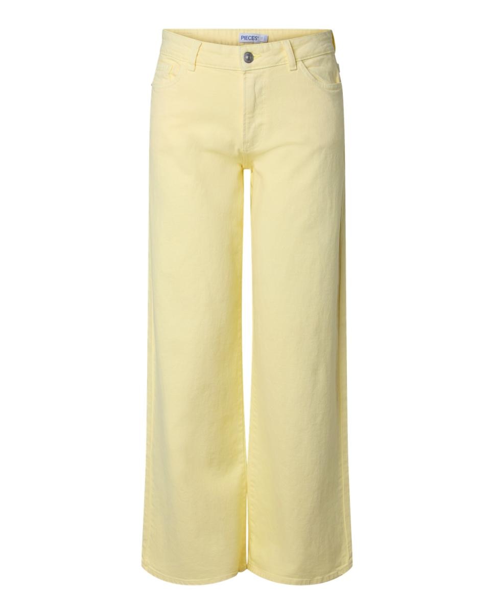 Jeans Wide Leg Amarelo-5