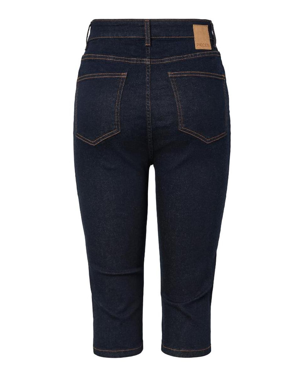 Jeans Capri de Cintura Subida Azul-marinho-2