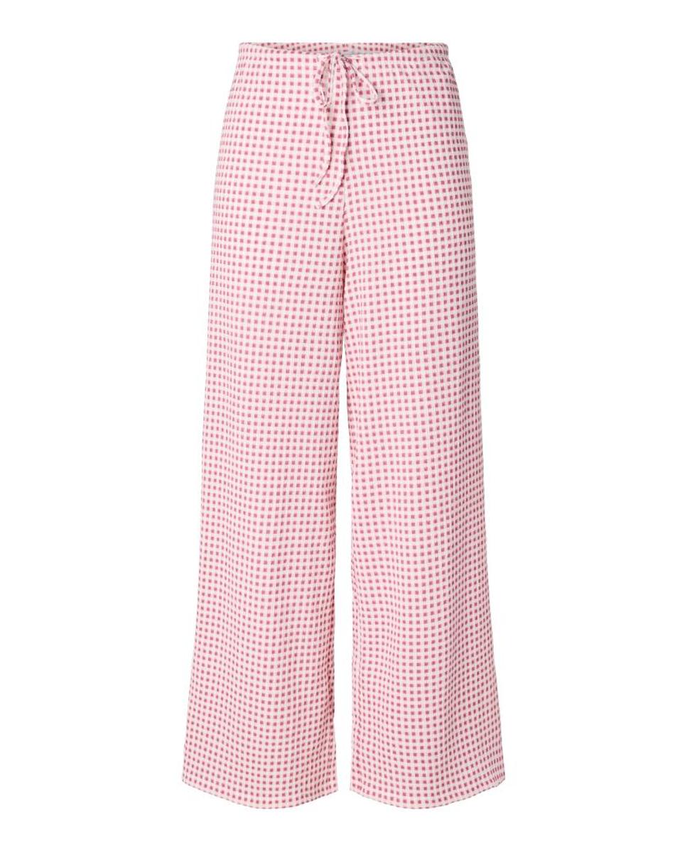 Calças aos Quadrados Vichy. Rosa-claro-5