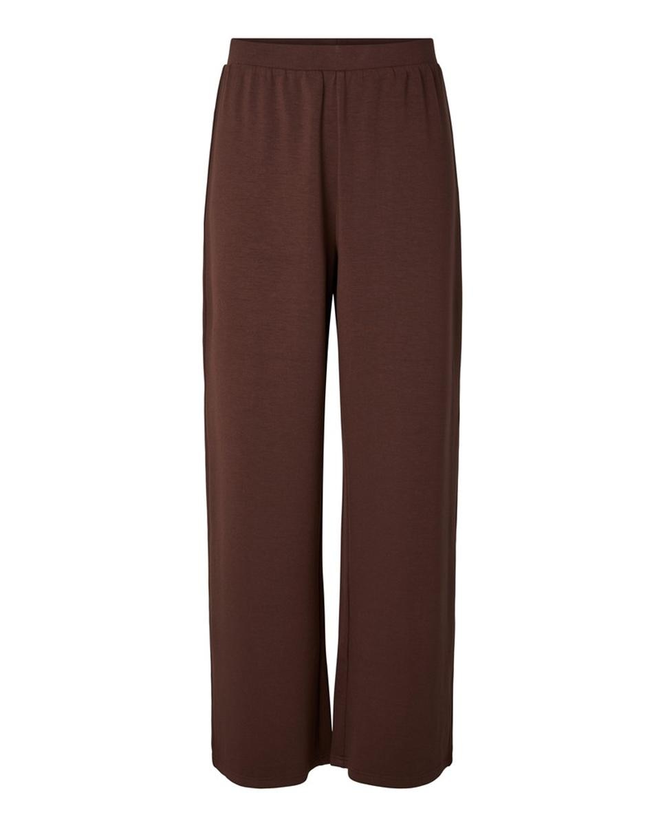 Pantalón de chándal de mujer loose fit con tiro medio - Pieces - Marrón oscuro Marrón oscuro-5
