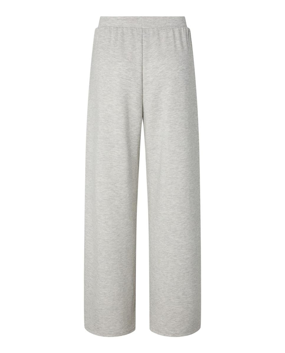 Calças de Fato de Treino Loose Fit com Cintura Média Cinzento-claro-6