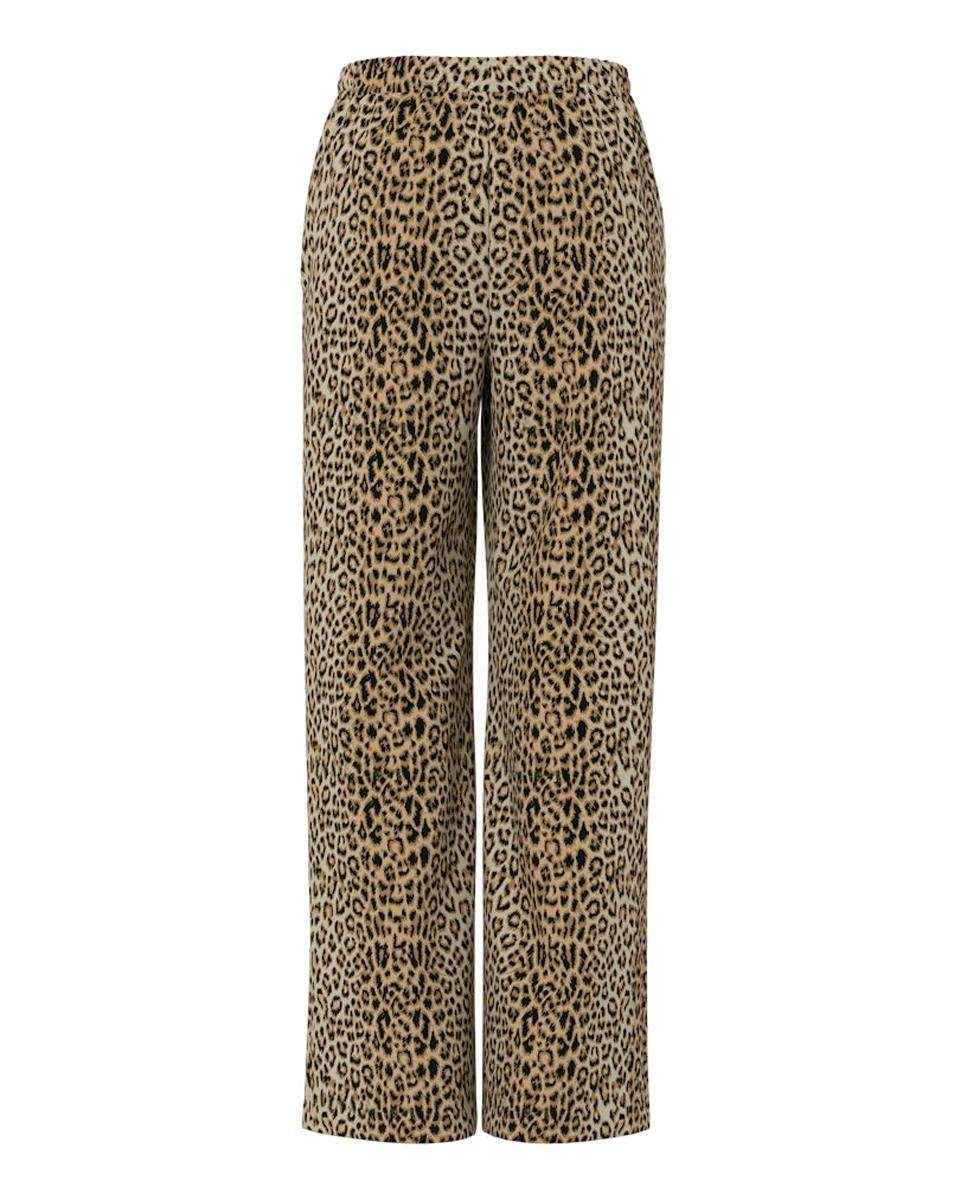 Calças Wide Leg com Cintura Subida e Ajuste de Cordão Castanho-6