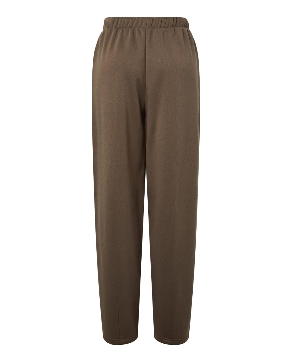 Pantalón jogger de mujer con cintura elástica - Pieces - Marrón Marrón-2