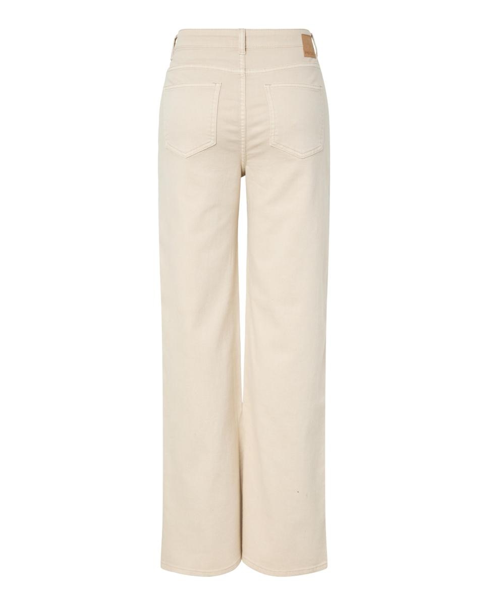 Imagen 6 de Vaquero denim wide leg de mujer - Pieces - Crema Crema