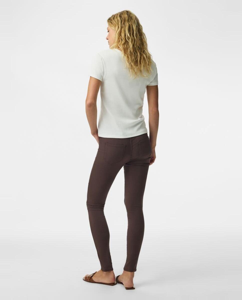 Pantalón skinny de mujer - Pieces - Marrón oscuro Marrón oscuro-2