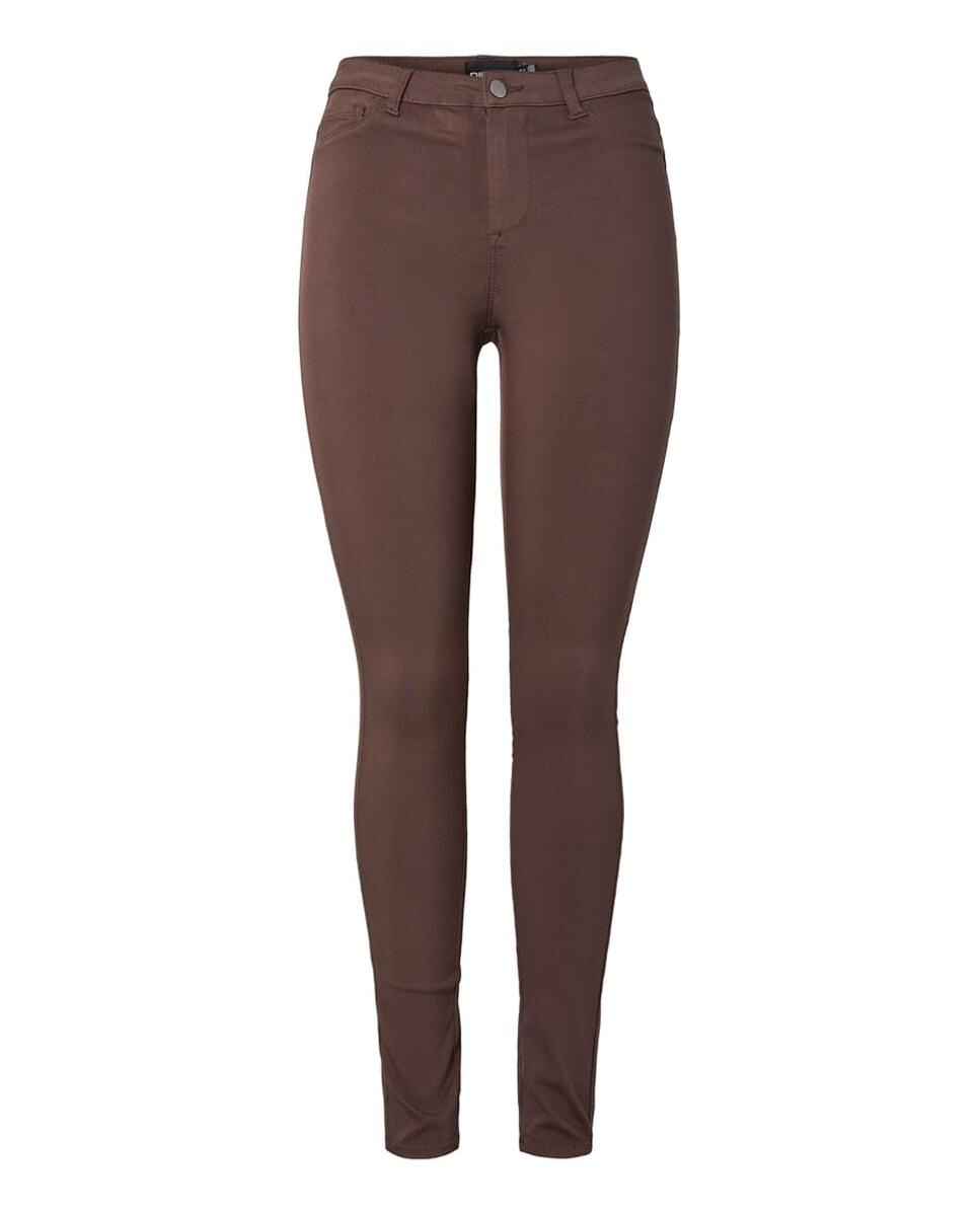 Pantalón skinny de mujer - Pieces - Marrón oscuro Marrón oscuro-5