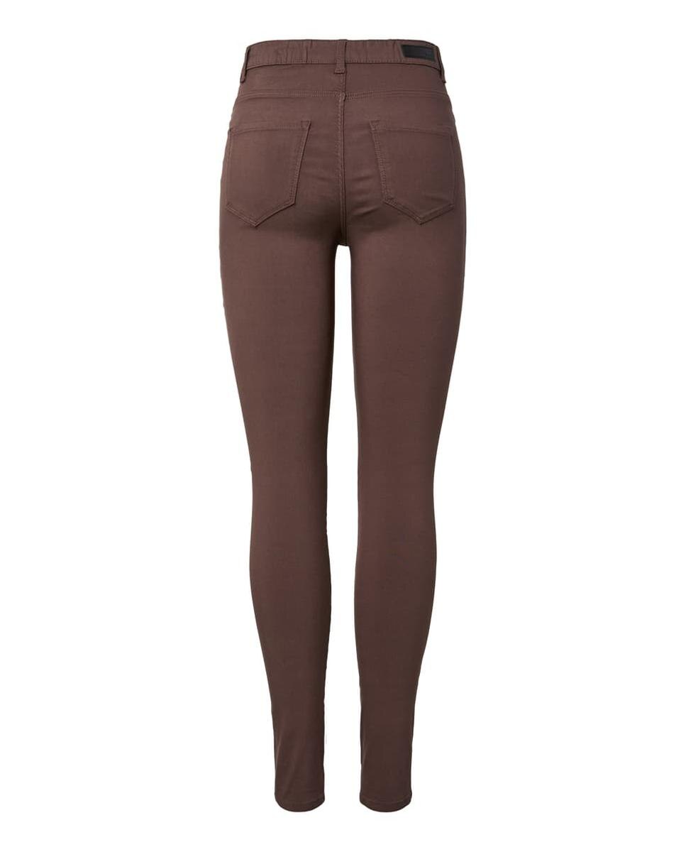Pantalón skinny de mujer - Pieces - Marrón oscuro Marrón oscuro-6
