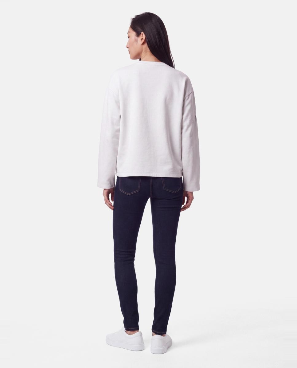 Jeans Skinny com Cintura Média Azul-marinho-2