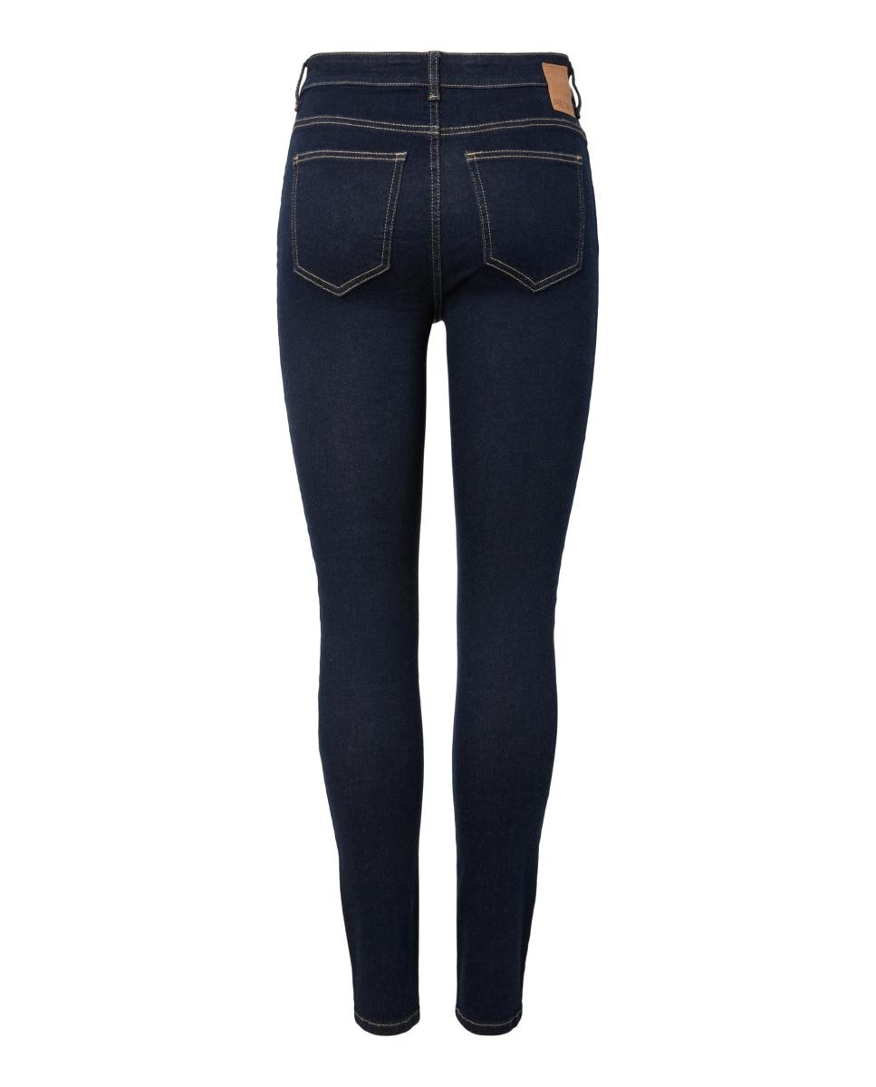 Jeans Skinny com Cintura Média Azul-marinho-6