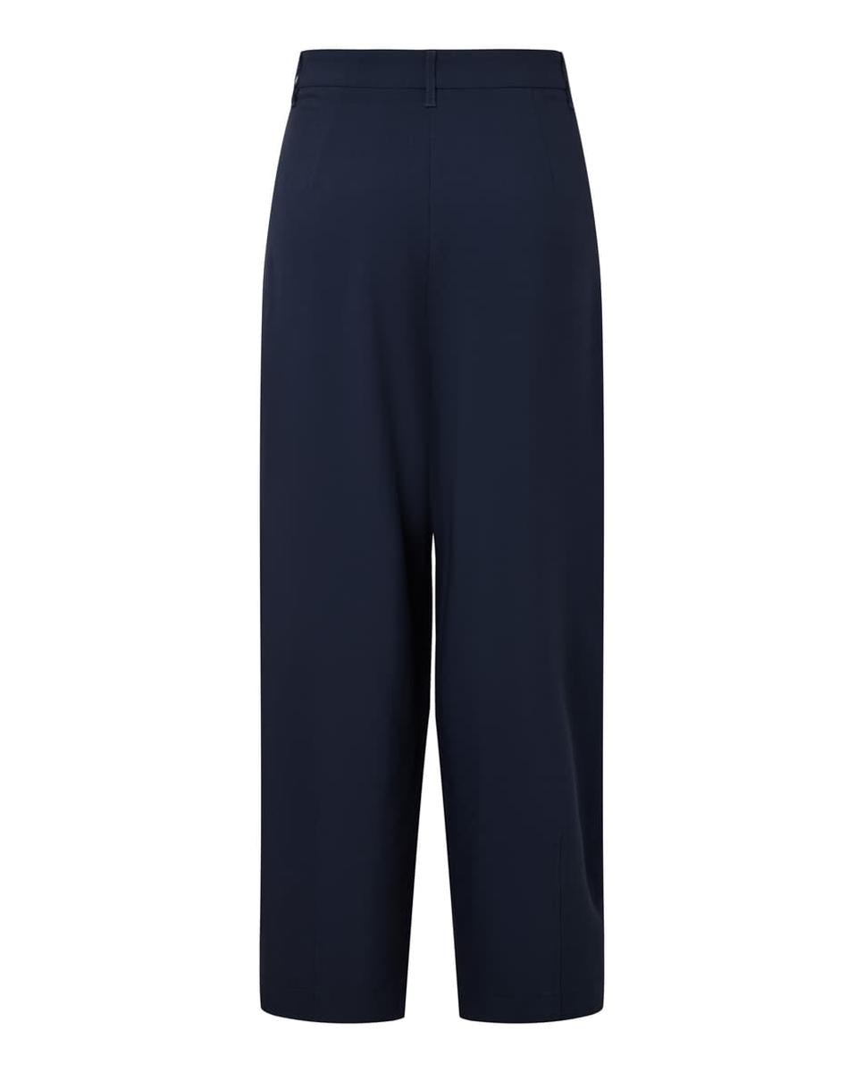 Pantalón de traje de mujer barrel fit con cintura media - Pieces - Azul marino Azul marino-6
