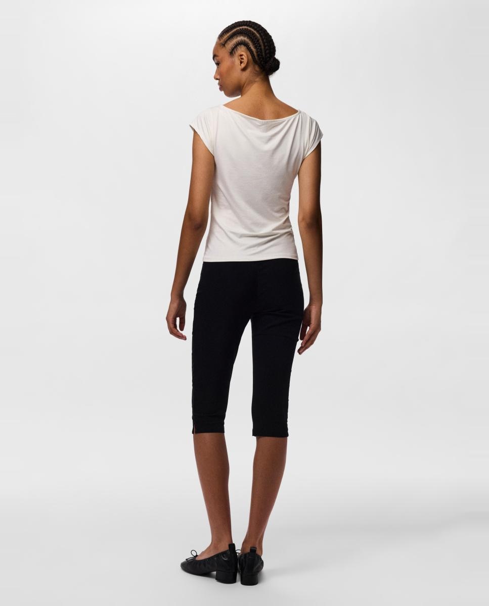 Pantalón capri de mujer - Pieces - Negro Negro-3