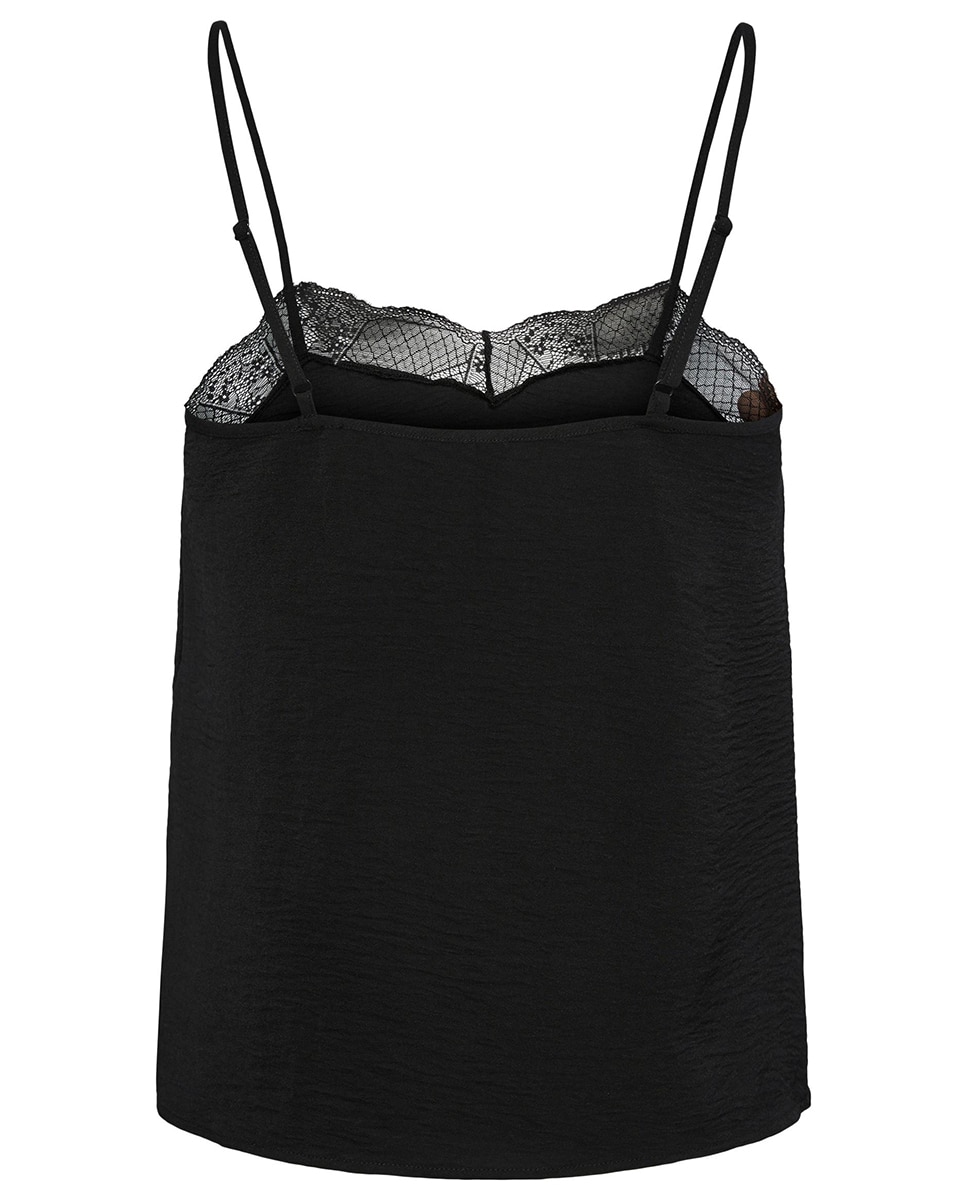 Top lencero de tirantes de mujer - Pieces - Negro Negro-6