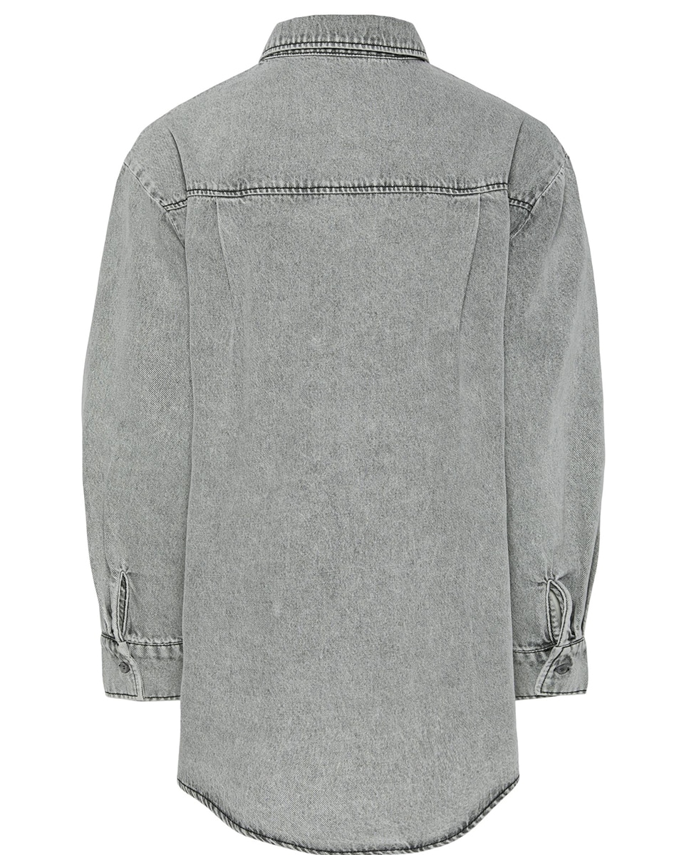 Camisa de Ganga Cinzento-claro-6