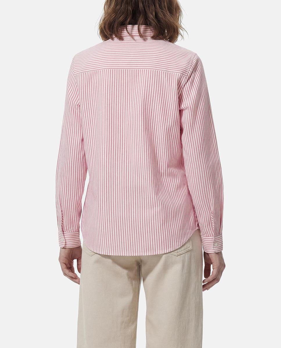 Camisa às Riscas Rosa-2