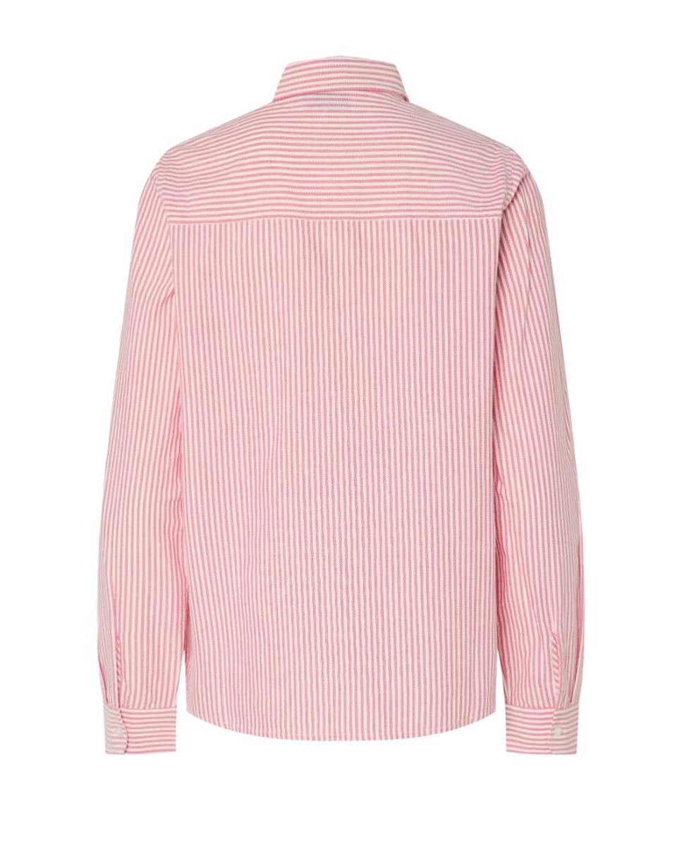 Camisa às Riscas Rosa-6