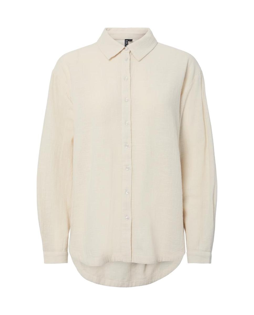 Camisa de Algodão com Manga Comprida Cru-5
