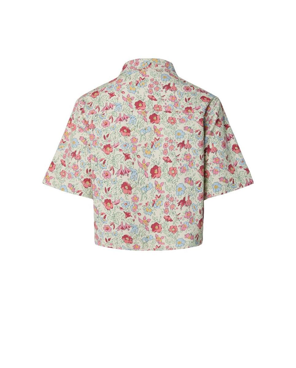 Camisa de Ganga com Estampado Vermelho-5