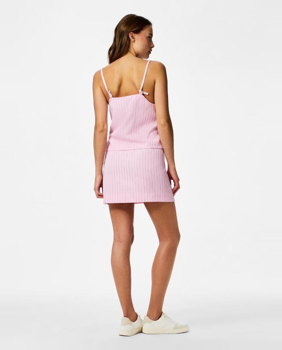 Imagen 2 de Top de raya diplomática y tirantes de mujer - Pieces - Rosa claro Rosa claro