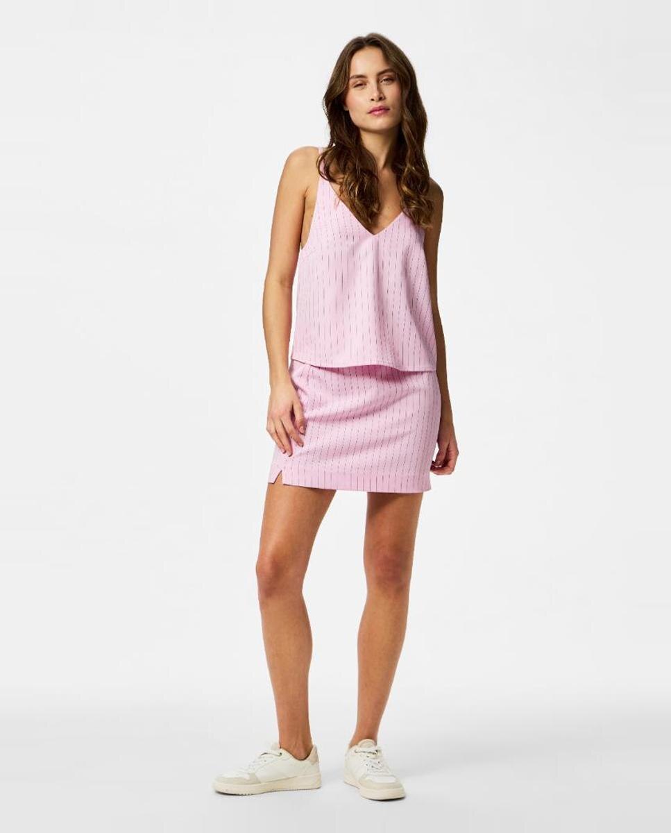Imagen 3 de Top de raya diplomática y tirantes de mujer - Pieces - Rosa claro Rosa claro