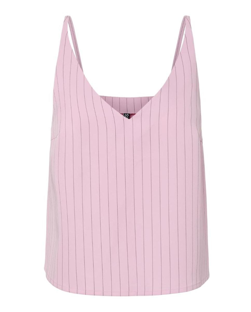 Imagen 5 de Top de raya diplomática y tirantes de mujer - Pieces - Rosa claro Rosa claro