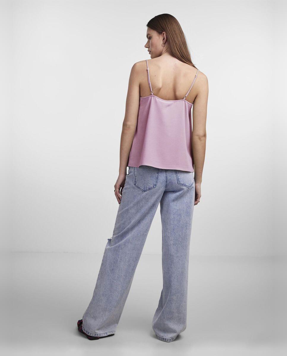 Top Rendilhado de Alças Lilás-2
