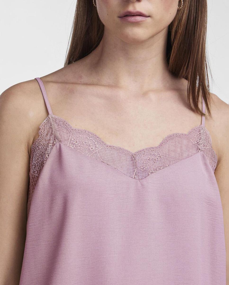 Top Rendilhado de Alças Lilás-4