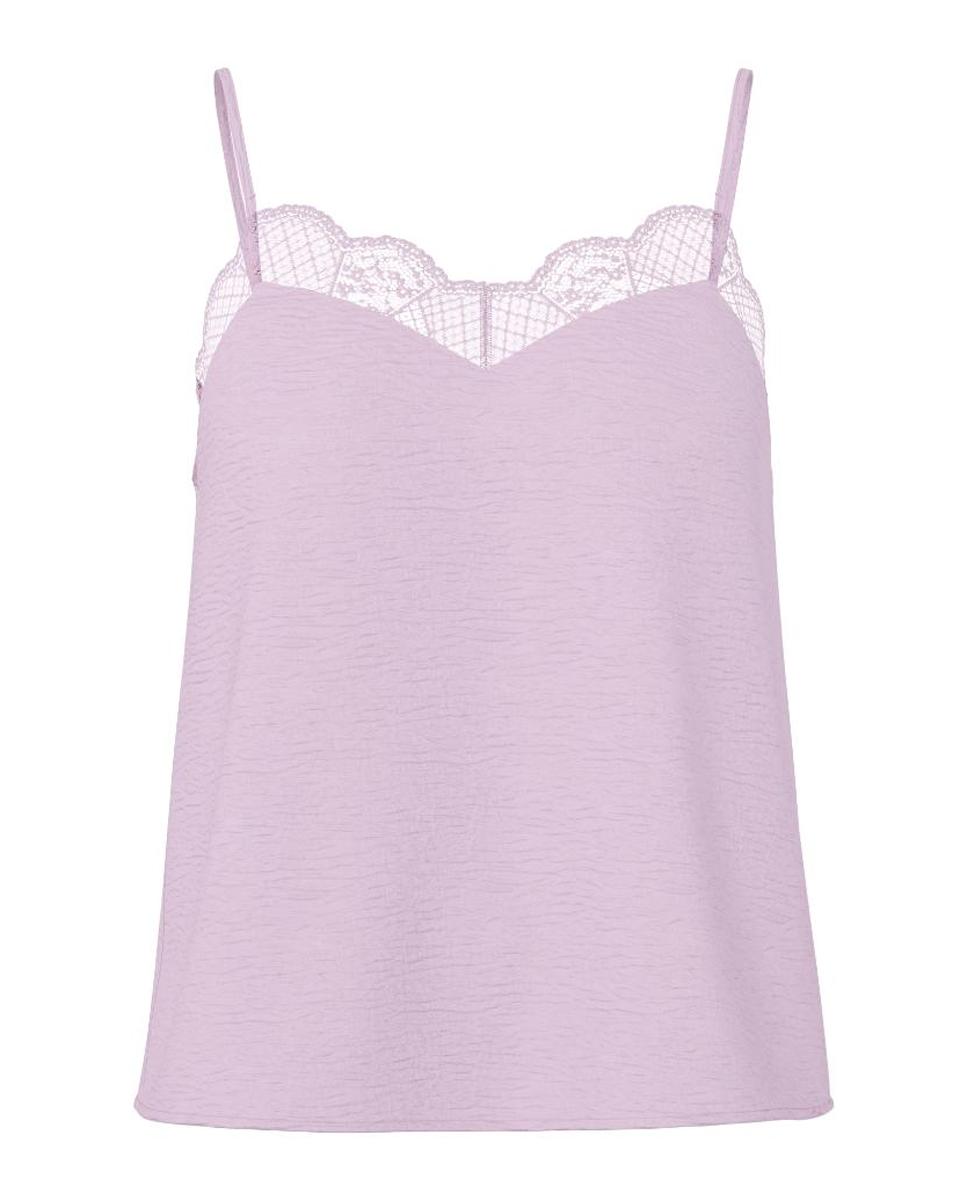 Top Rendilhado de Alças Lilás-5
