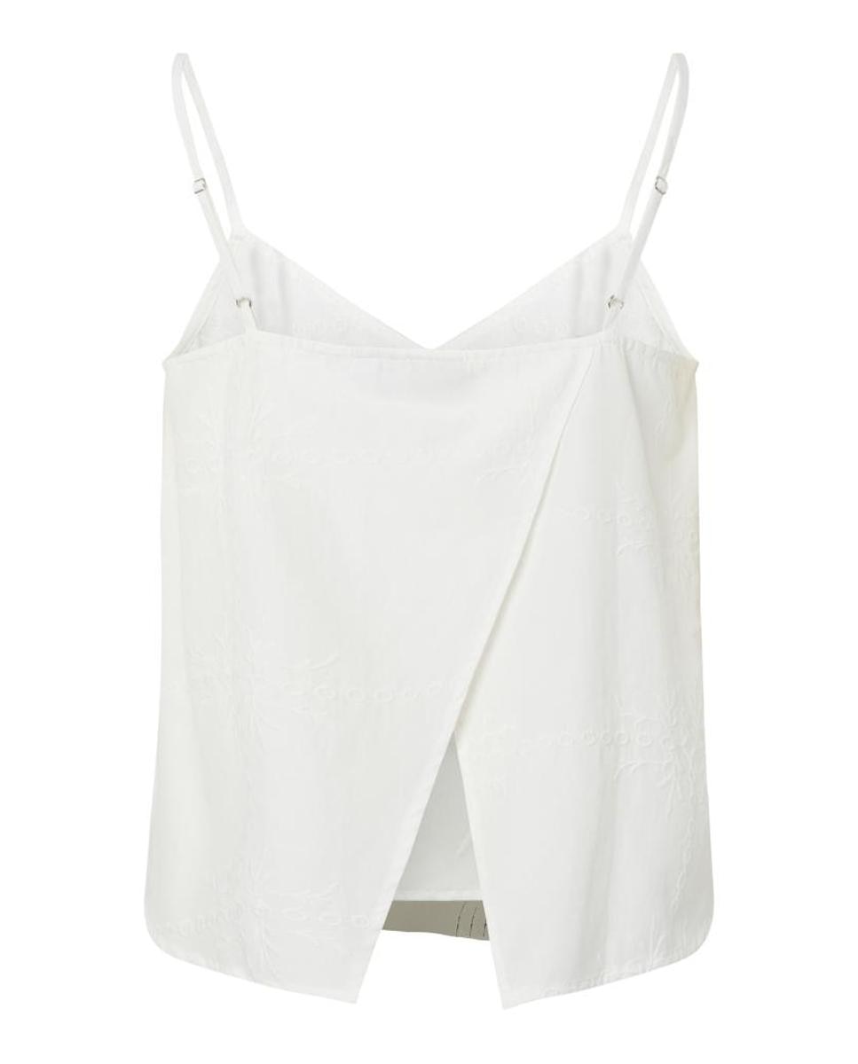 Imagen 6 de Top de mujer de tirantes y escote pico. - Pieces - Blanco Blanco