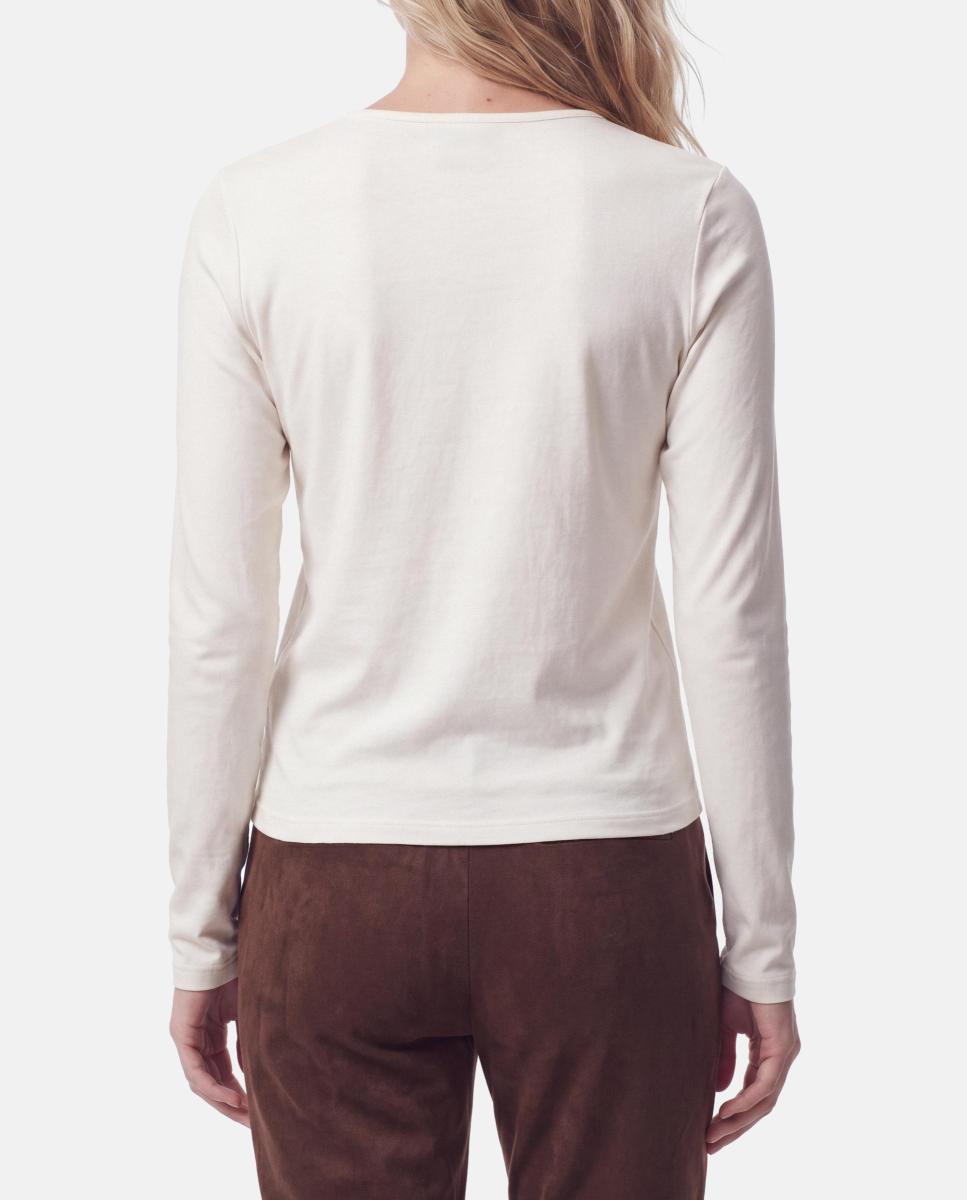Top asimétrico de mujer - Pieces - Blanco Blanco-2