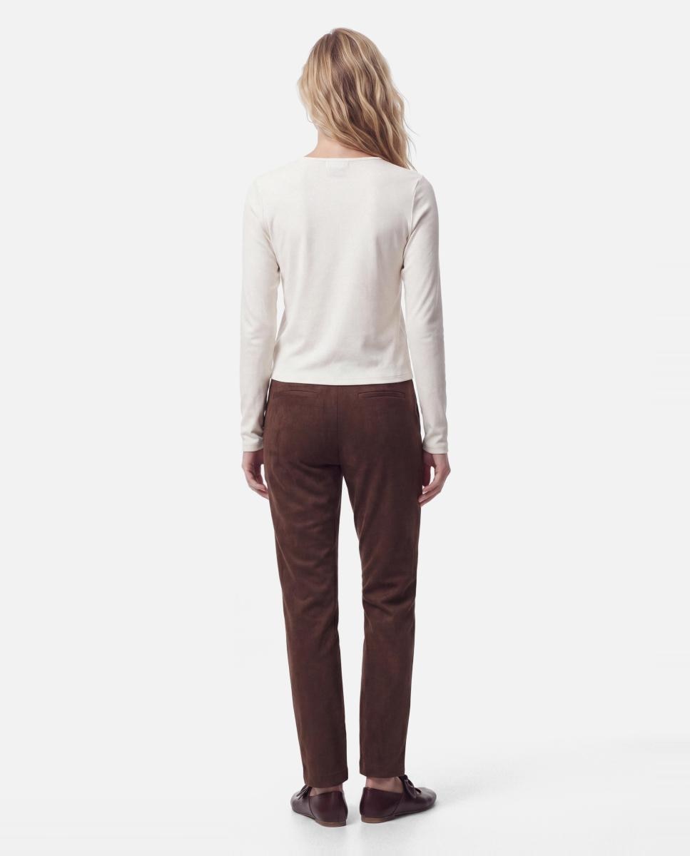 Top asimétrico de mujer - Pieces - Blanco Blanco-3