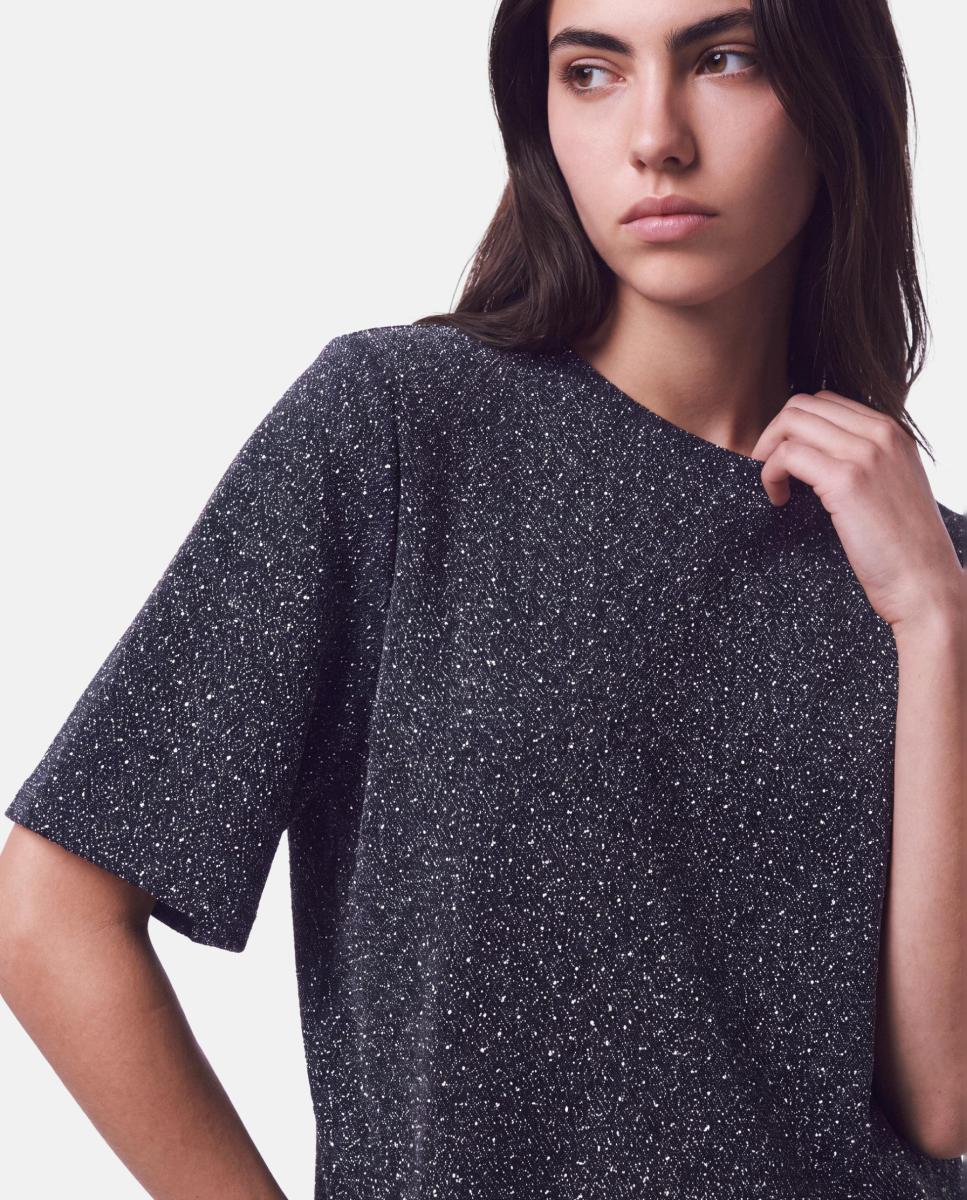 Imagen 3 de Top de glitter de mujer - Pieces - Gris oscuro Gris oscuro