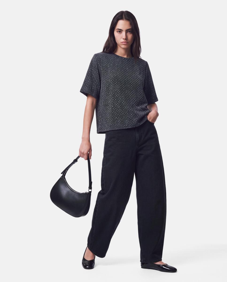 Imagen 5 de Top de glitter de mujer - Pieces - Gris oscuro Gris oscuro