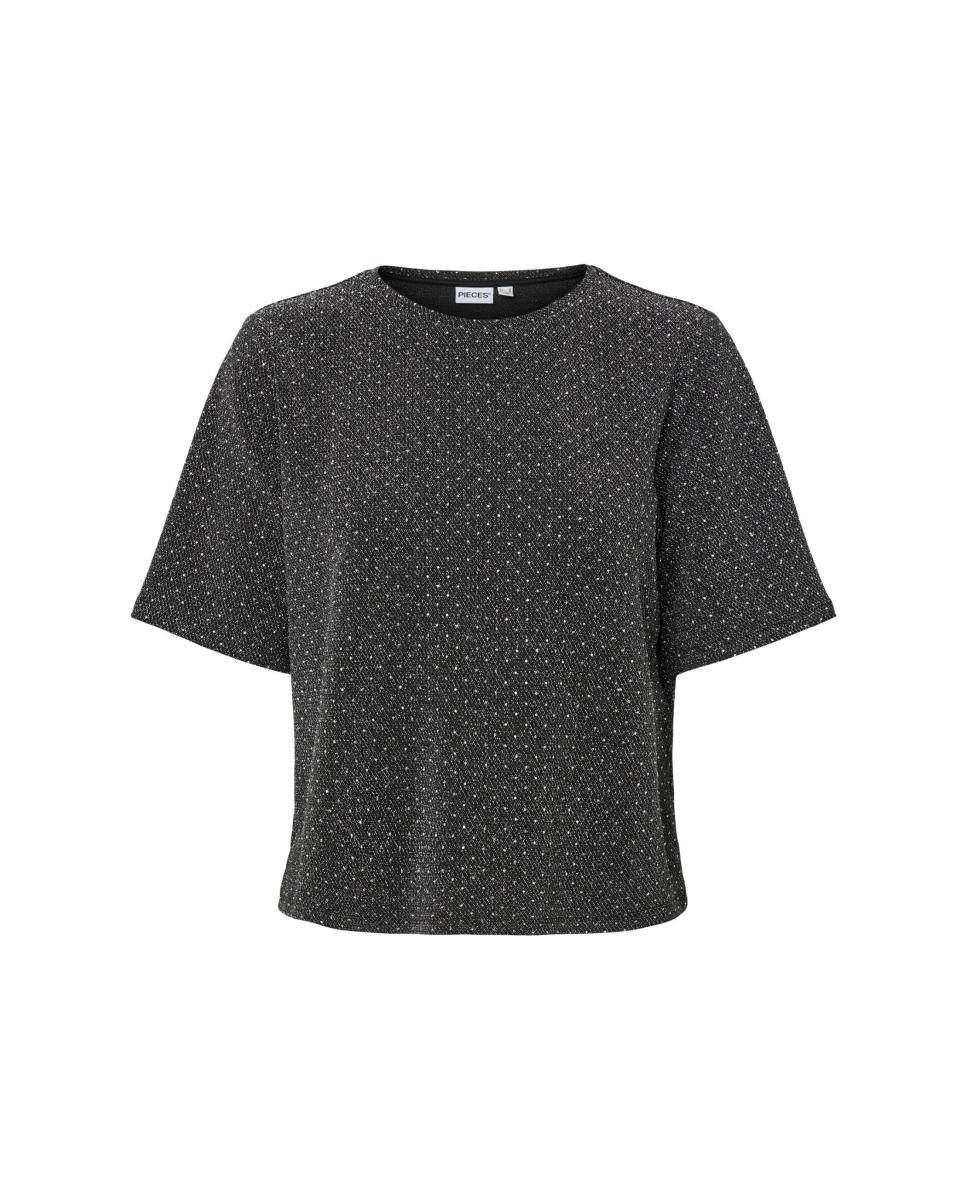 Imagen 4 de Top de glitter de mujer - Pieces - Gris oscuro Gris oscuro