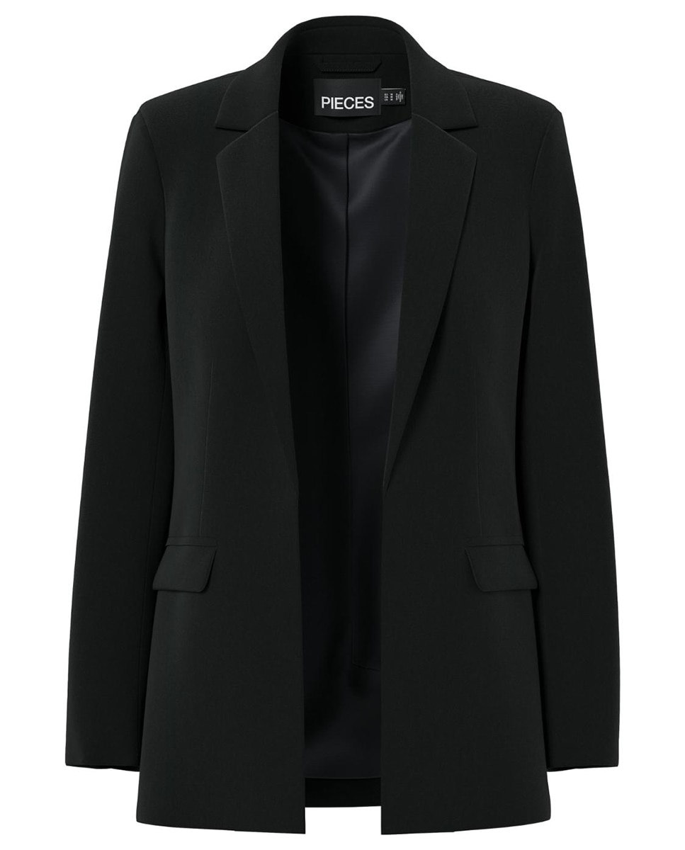 Blazer com lapelas e bolsos Preto-5