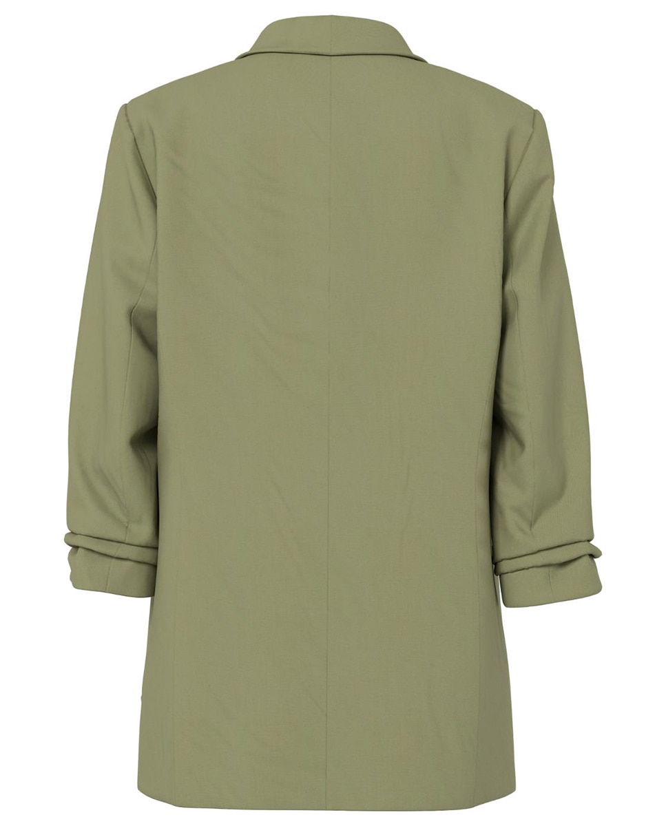 Blazer de mujer con mangas 3/4 y cuellos de solapa - Pieces - Kaki Kaki-5